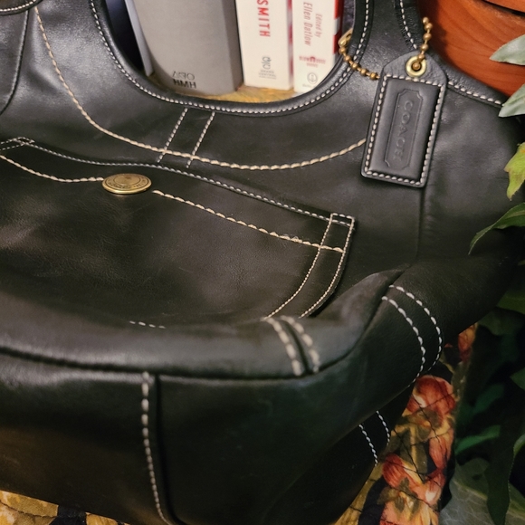 🌈 Coach black Legacy lined satchel 10743 🌈 - Picture 4 of 16